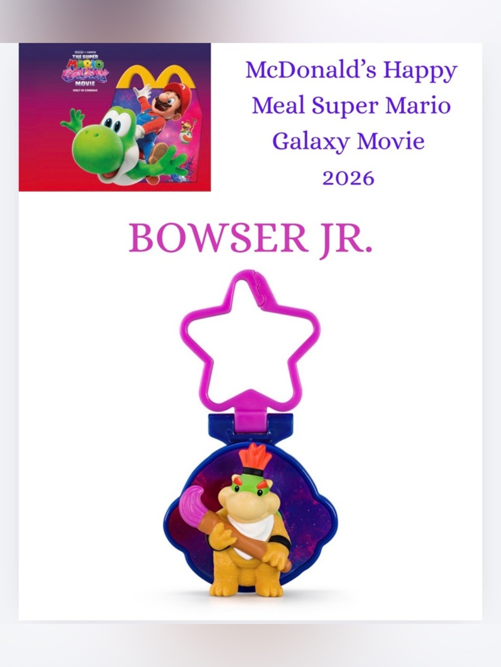 McDonald's Happy Meal Bowser Jr. – 2026 Super Mario Galaxy Collection